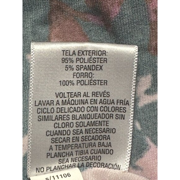 Thalia Sodi Small Teal Floral Wrap Dress Long Sleeve Fall Party Cafecore Look - Picture 10 of 12